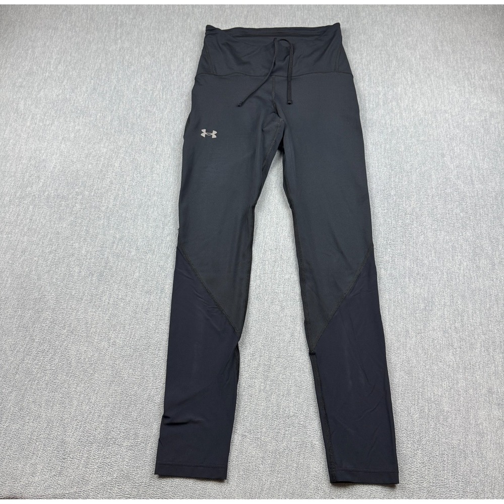 Under Armour Leggings Womens Medium Black Fly Fast 2.0 HeatGear Ftiness Gym Yoga
